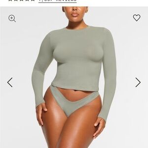 Long Sleeve Olive Green Top